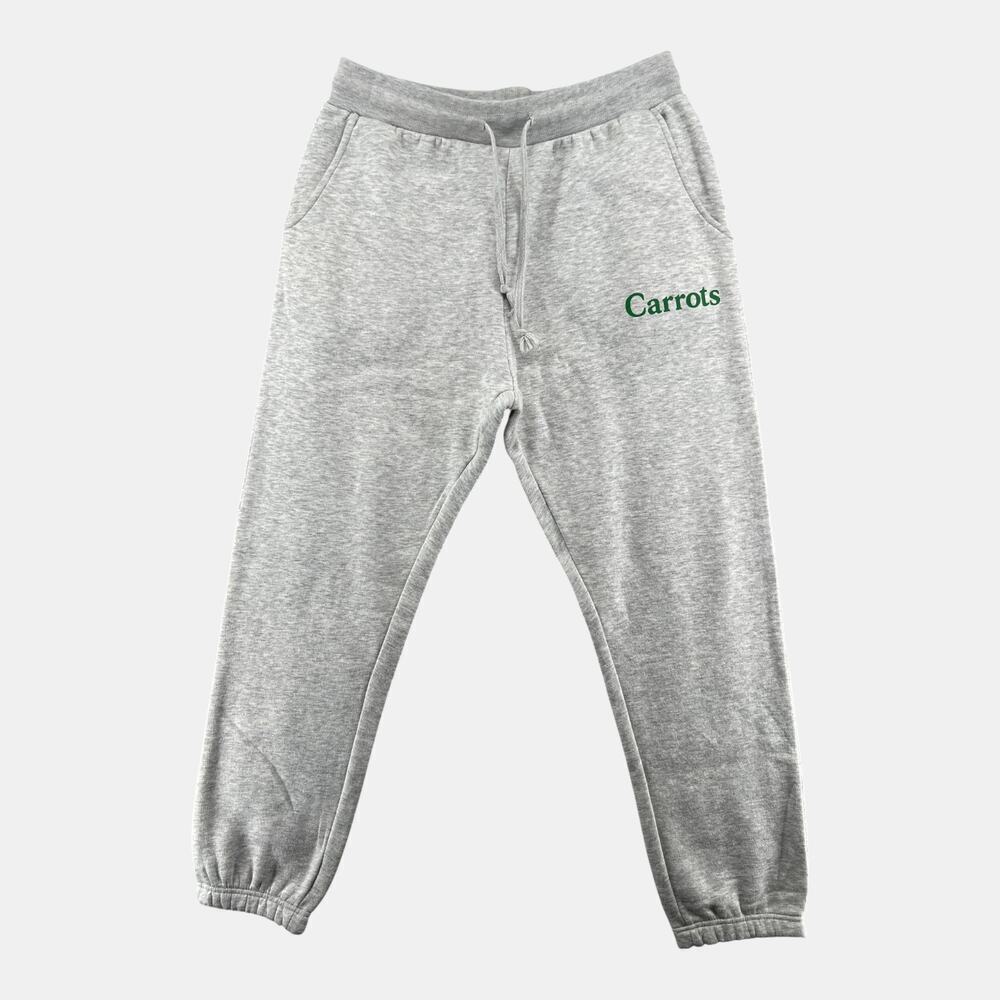 Carrots Logo Sweatpants Gray Fleece Joggers Streetwear Mens Large